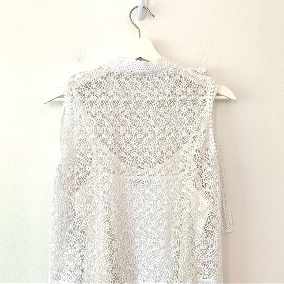 Goen.J Macrame Mini Shift Dress in white size 6 - Picture 8 of 14
